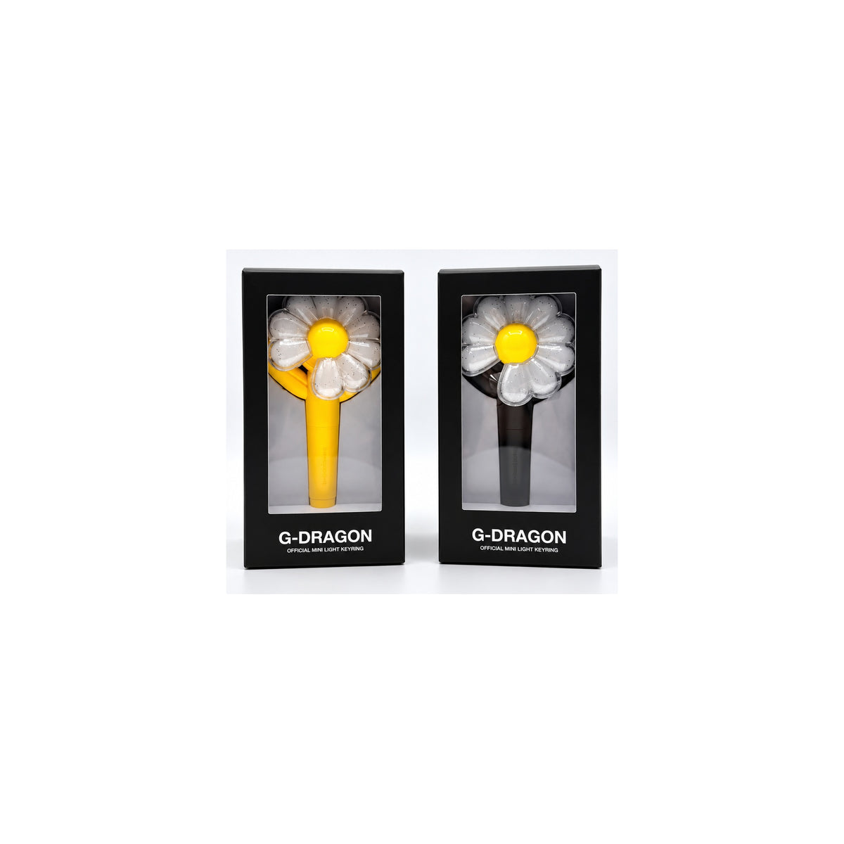G-DRAGON Official Mini Light Keyring — yellow and black