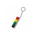 G-DRAGON Übermensch World Tour keycap keyring with red, yellow, green and black keys and silver-tone chain