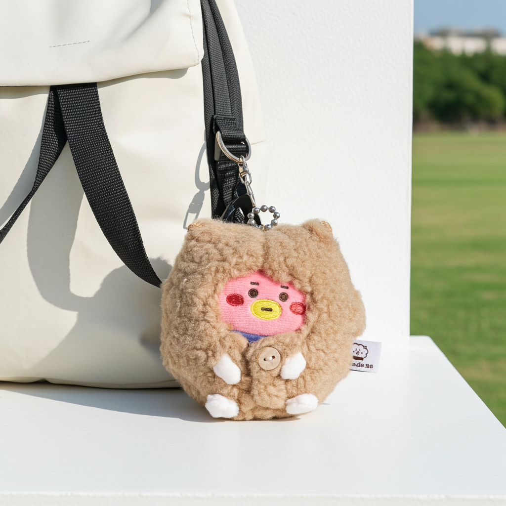 Porte-clés en peluche BT21 MADE BY RJ