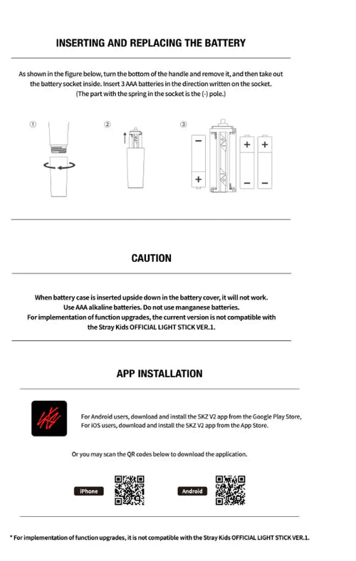 Lightstick Officiel Stray Kids Ver.2
